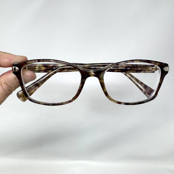 Coach Eyeglasses HC 6065 5287 Confetti Light Brown Frames 51 [] 17 135 - Picture 11 of 11